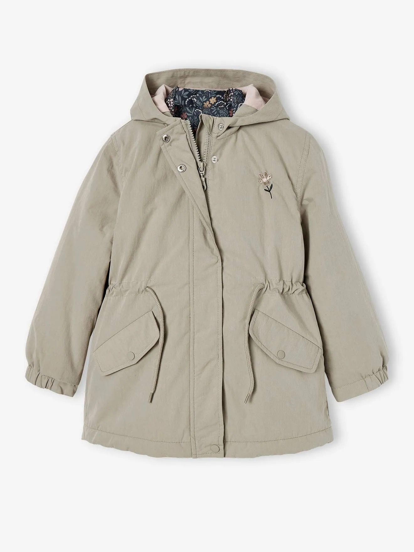 3-in-1 Parka for the Midseason, for Girls - aqua green