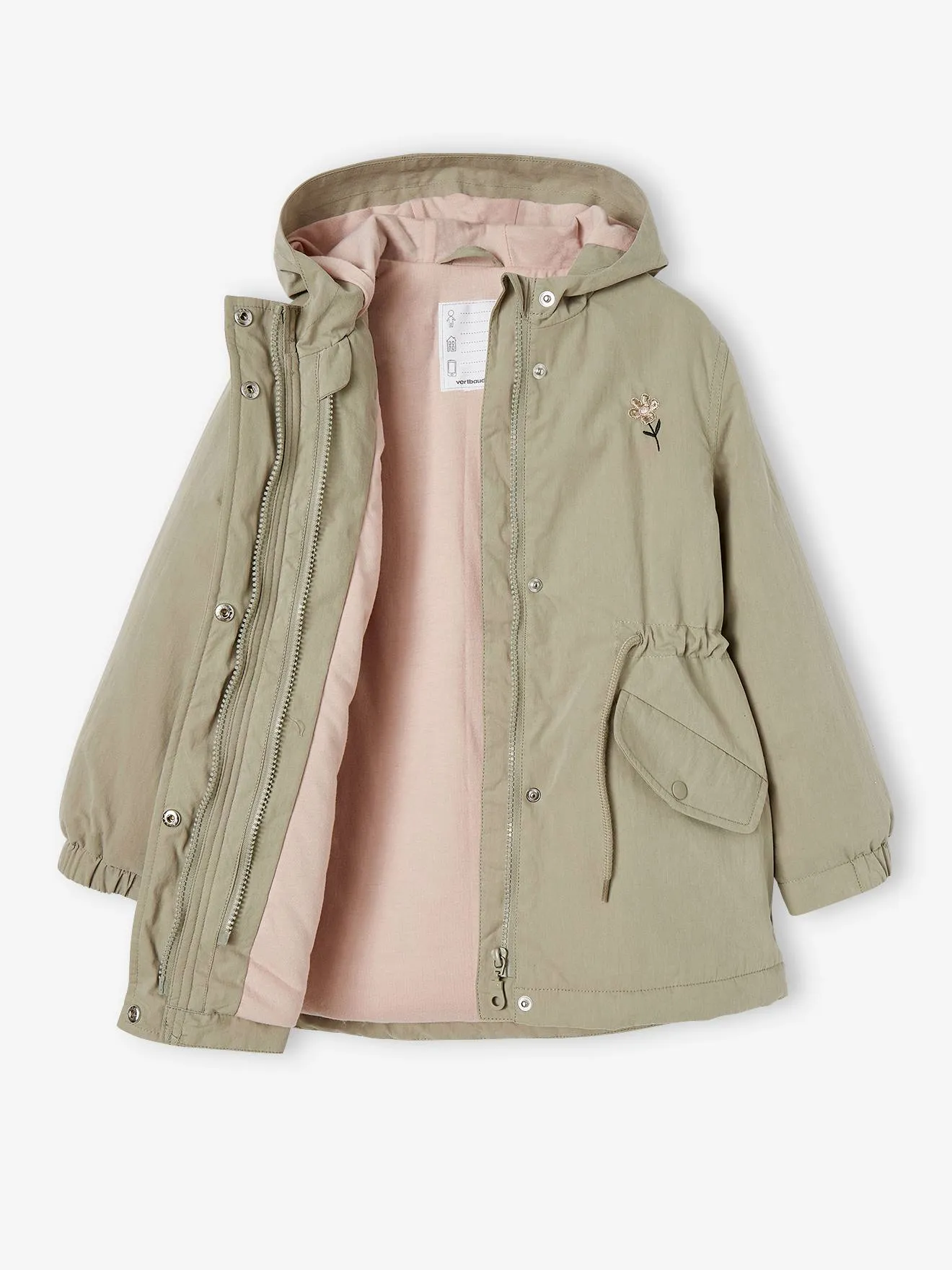 3-in-1 Parka for the Midseason, for Girls - aqua green