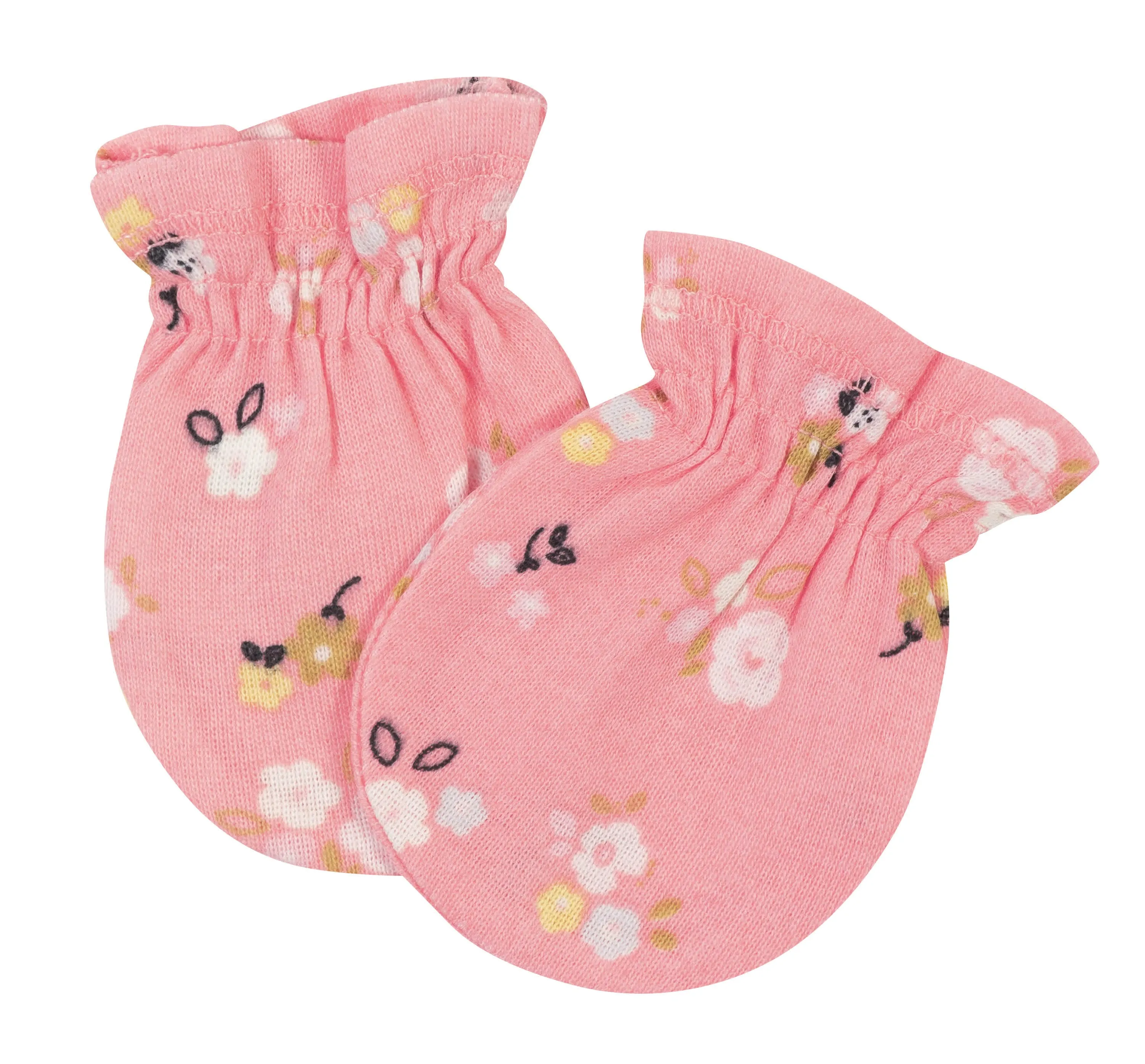 3-Pack Baby Girls Ballerina No Scratch Mittens