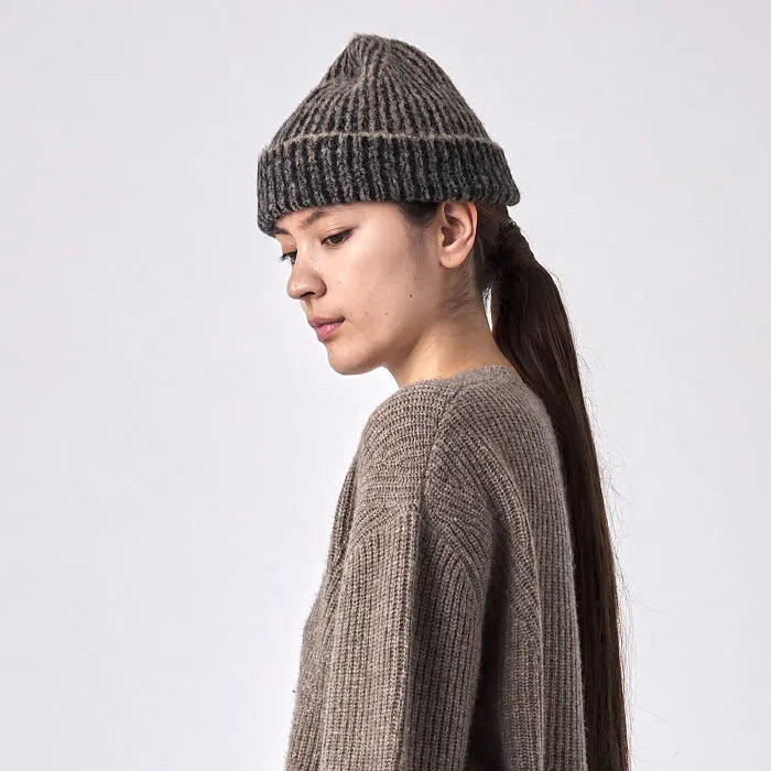 7115 By Szeki Woman Alpaca Beanie Dark Stripes