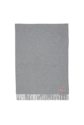 Acne Studios Fringe Wool Scarf - Oversized (Grey Melange)