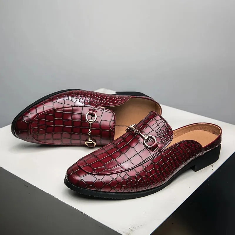 Alexis Castagno Leather Elegant Slippers