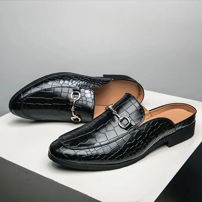 Alexis Castagno Leather Elegant Slippers