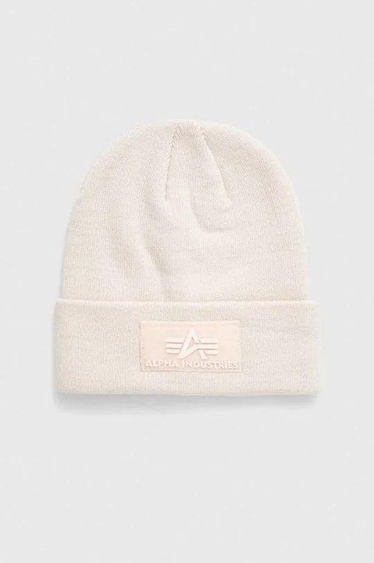 Alpha Industries beanie beige color