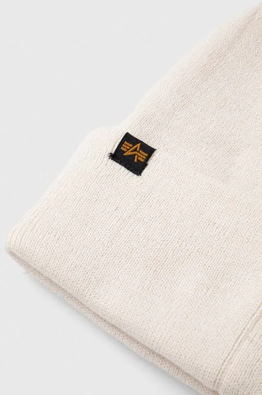 Alpha Industries beanie beige color