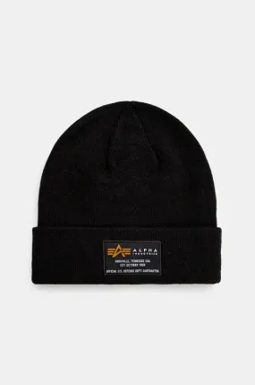 Alpha Industries beanie Crew Beanie black color 128924