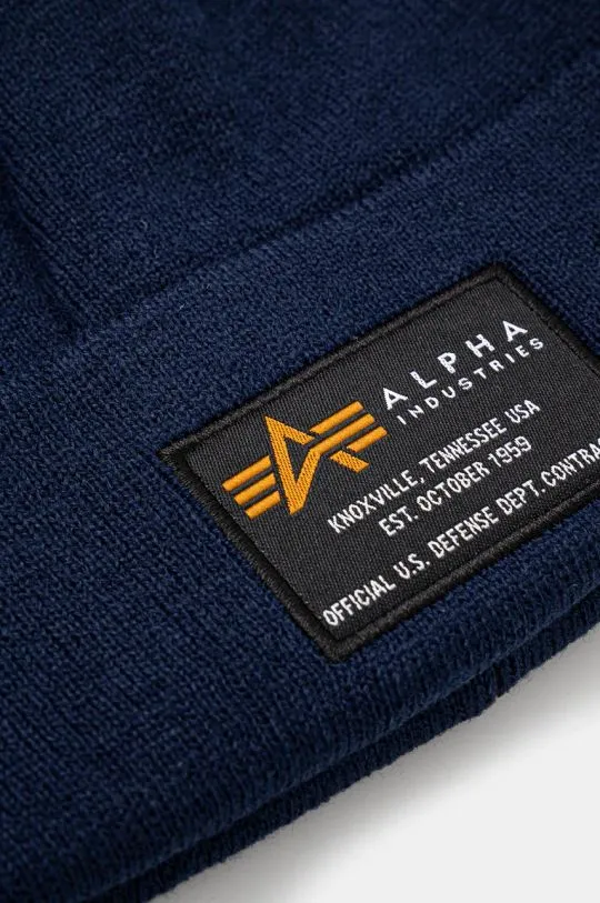 Alpha Industries beanie Crew Beanie navy blue color 128924