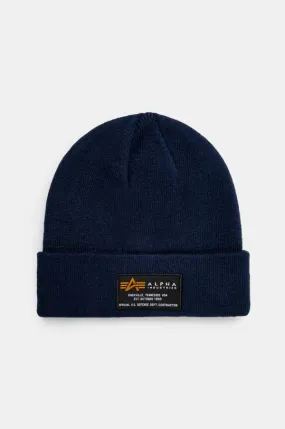 Alpha Industries beanie Crew Beanie navy blue color 128924