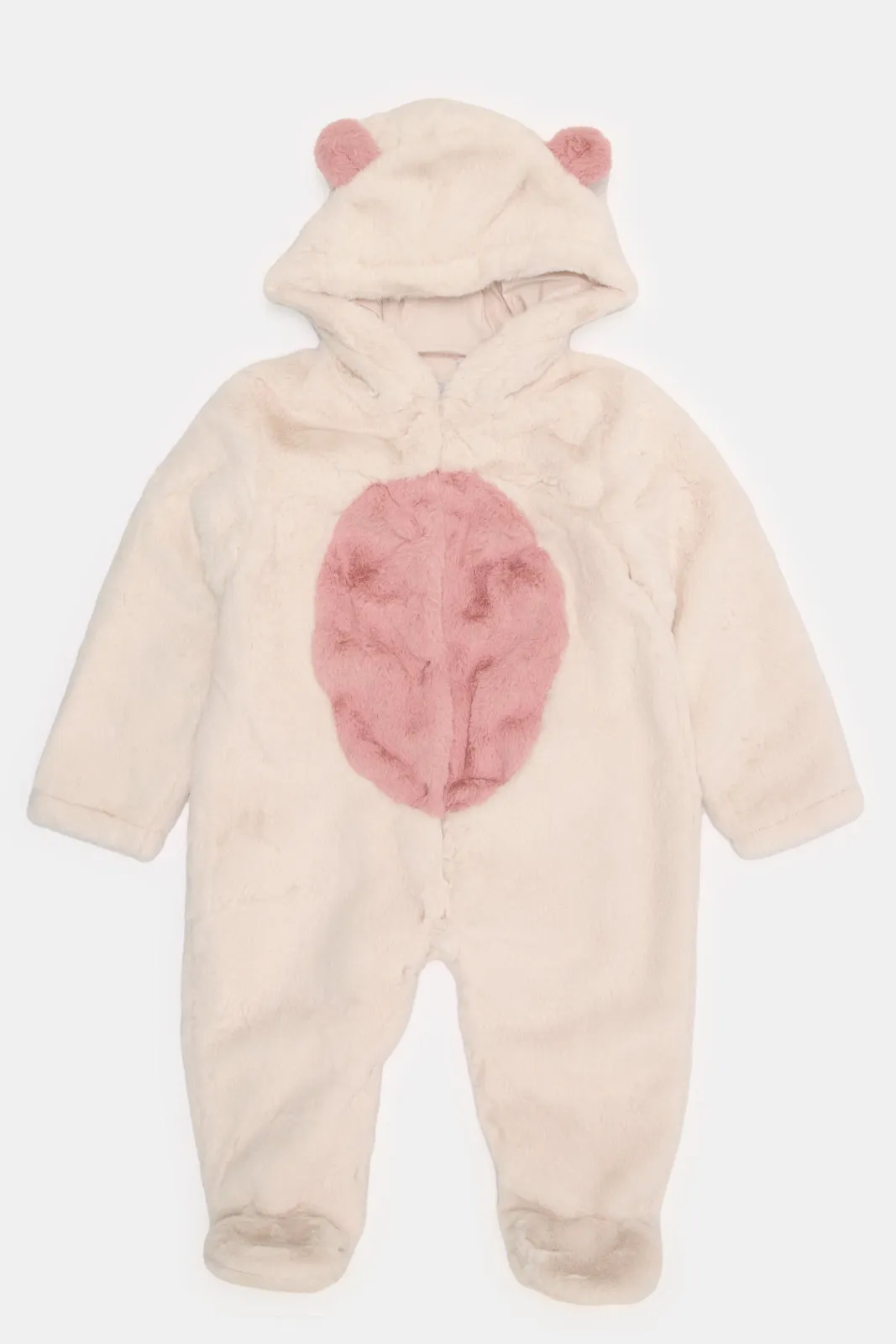 Baby Cream Fluffy Bear Coat