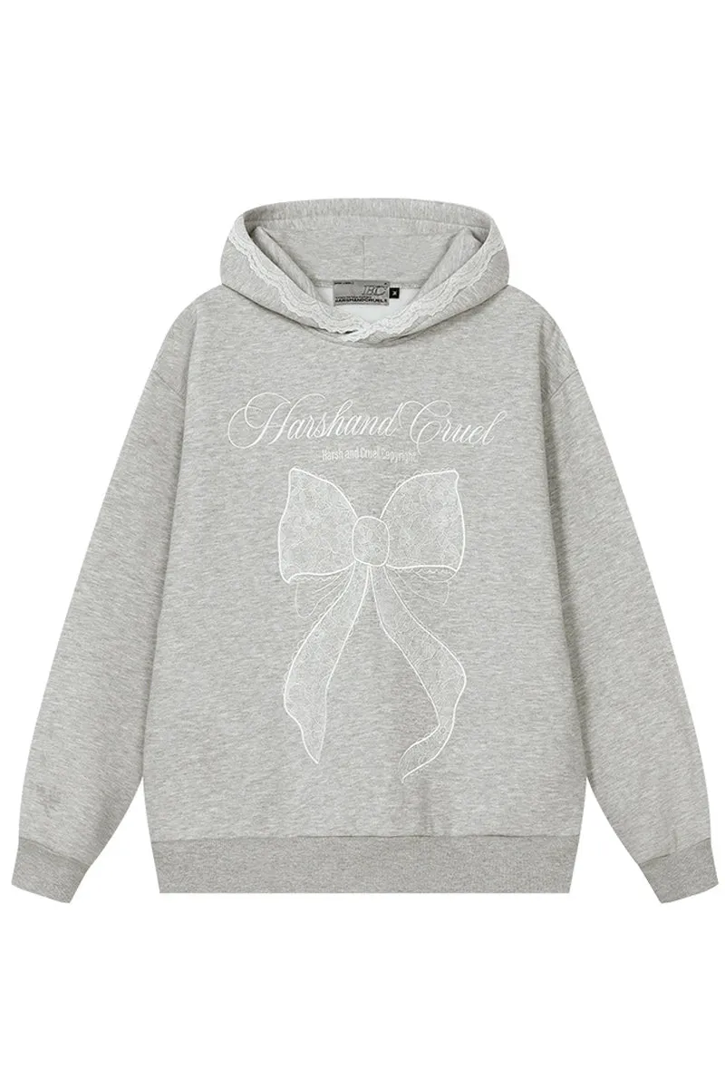 Ballet Lace Bowknot Hoodie