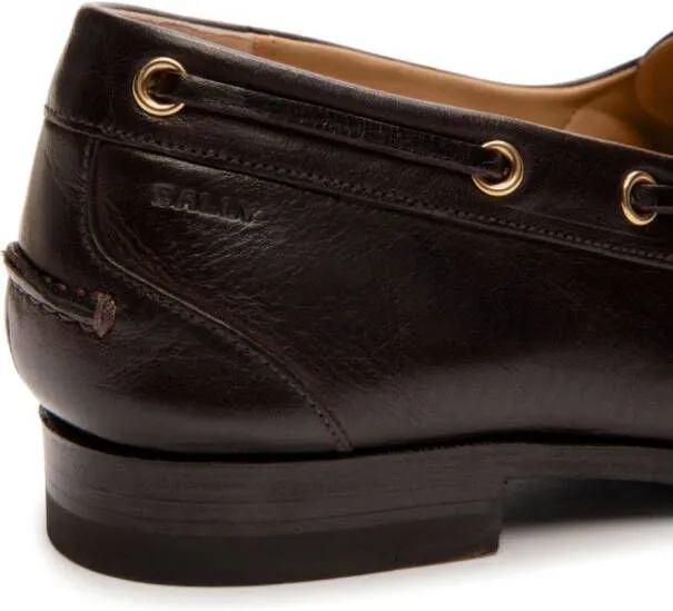 Bally Plume leather moccasins Brown