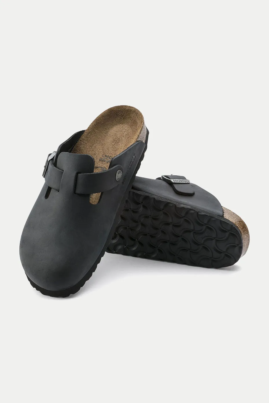 Black Boston Oiled Clogs