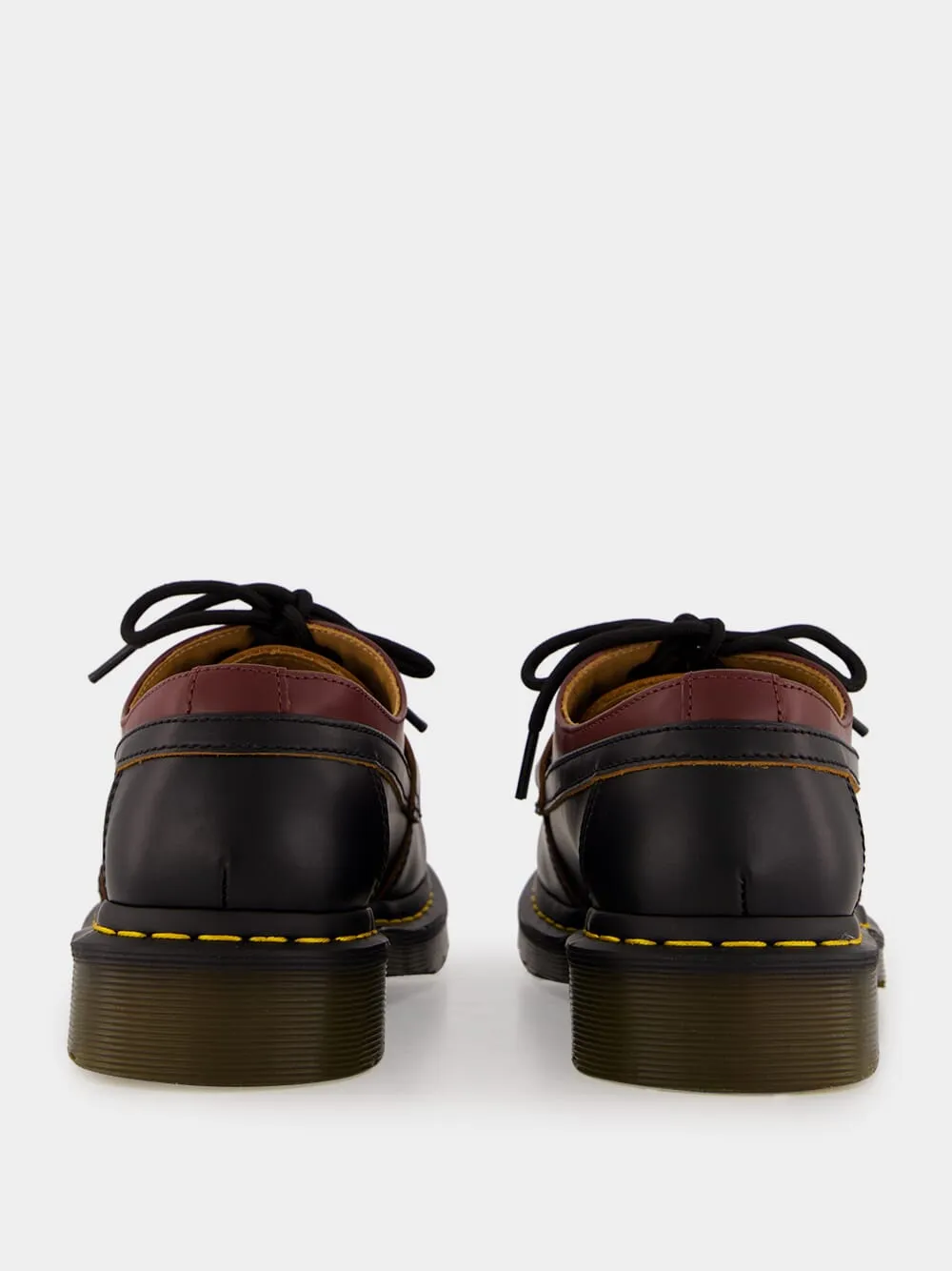 Black Penton Mash Up Leather Moccasins