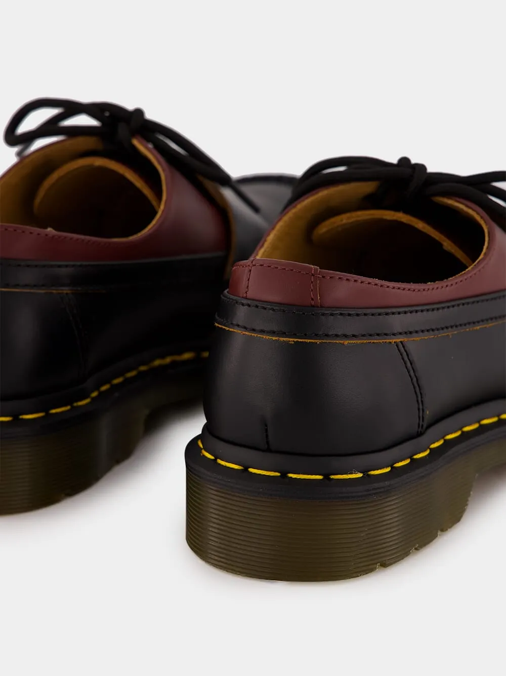 Black Penton Mash Up Leather Moccasins