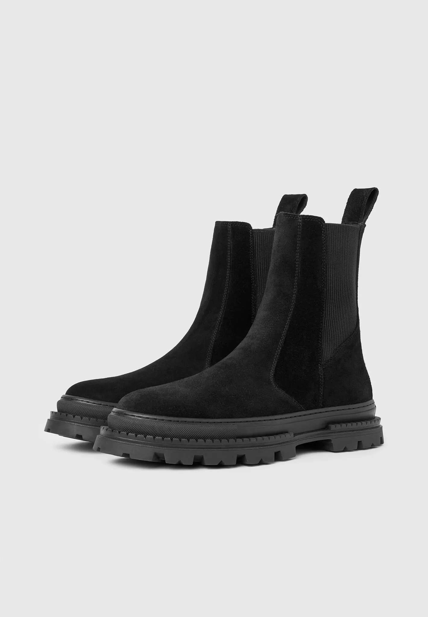 Bordeaux Suede Chelsea Boot - Black