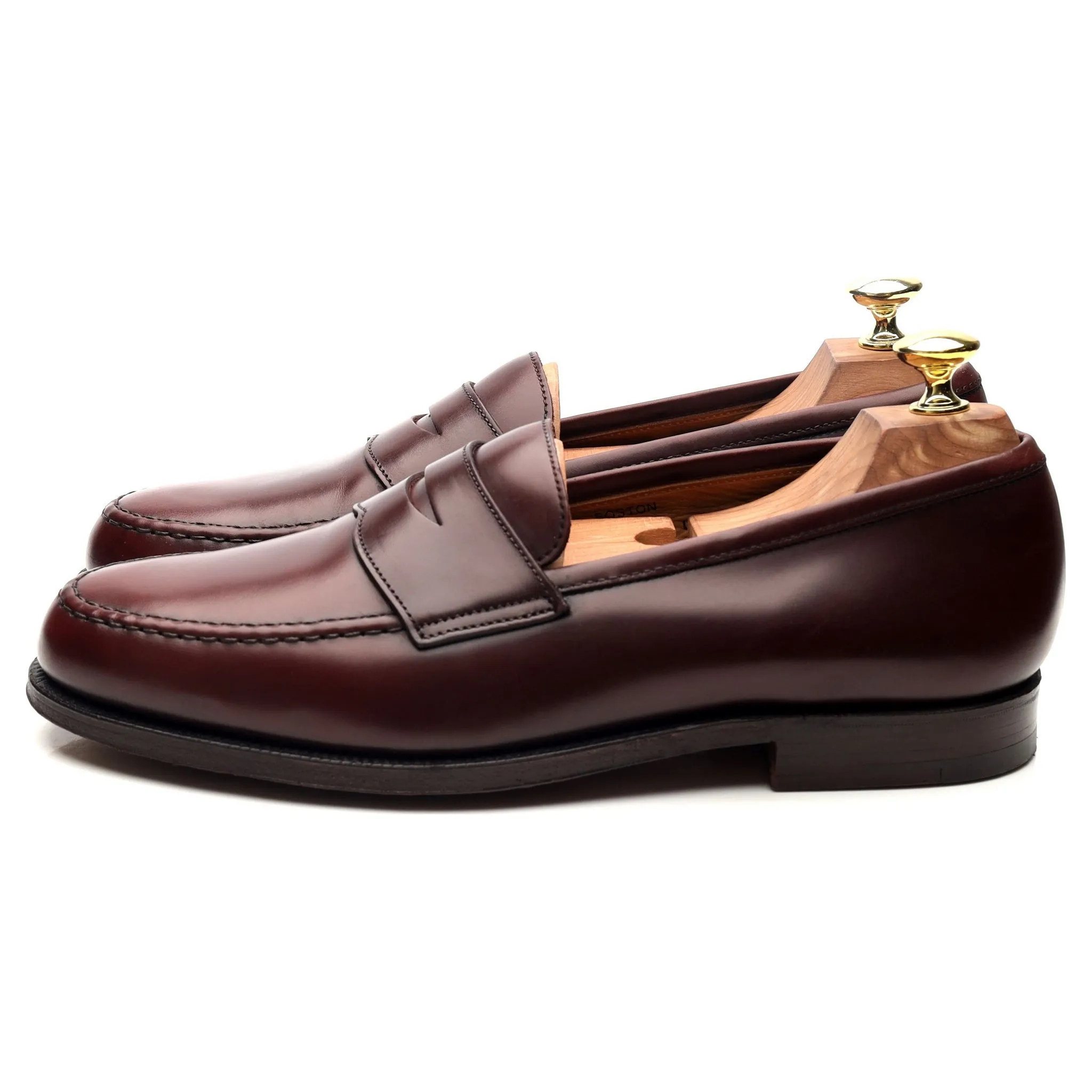 'Boston' Burgundy Leather Loafers UK 7.5 E