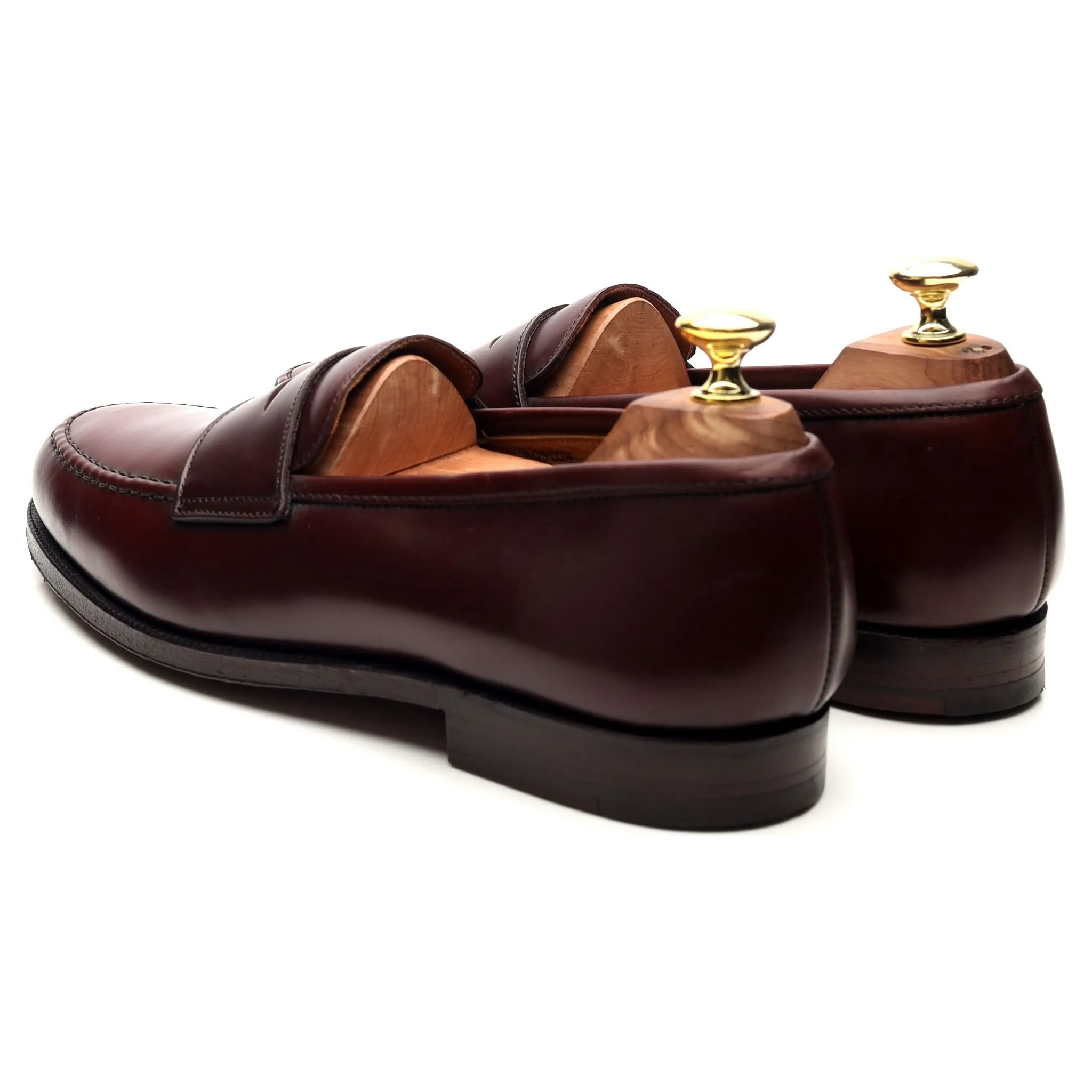 'Boston' Burgundy Leather Loafers UK 7.5 E