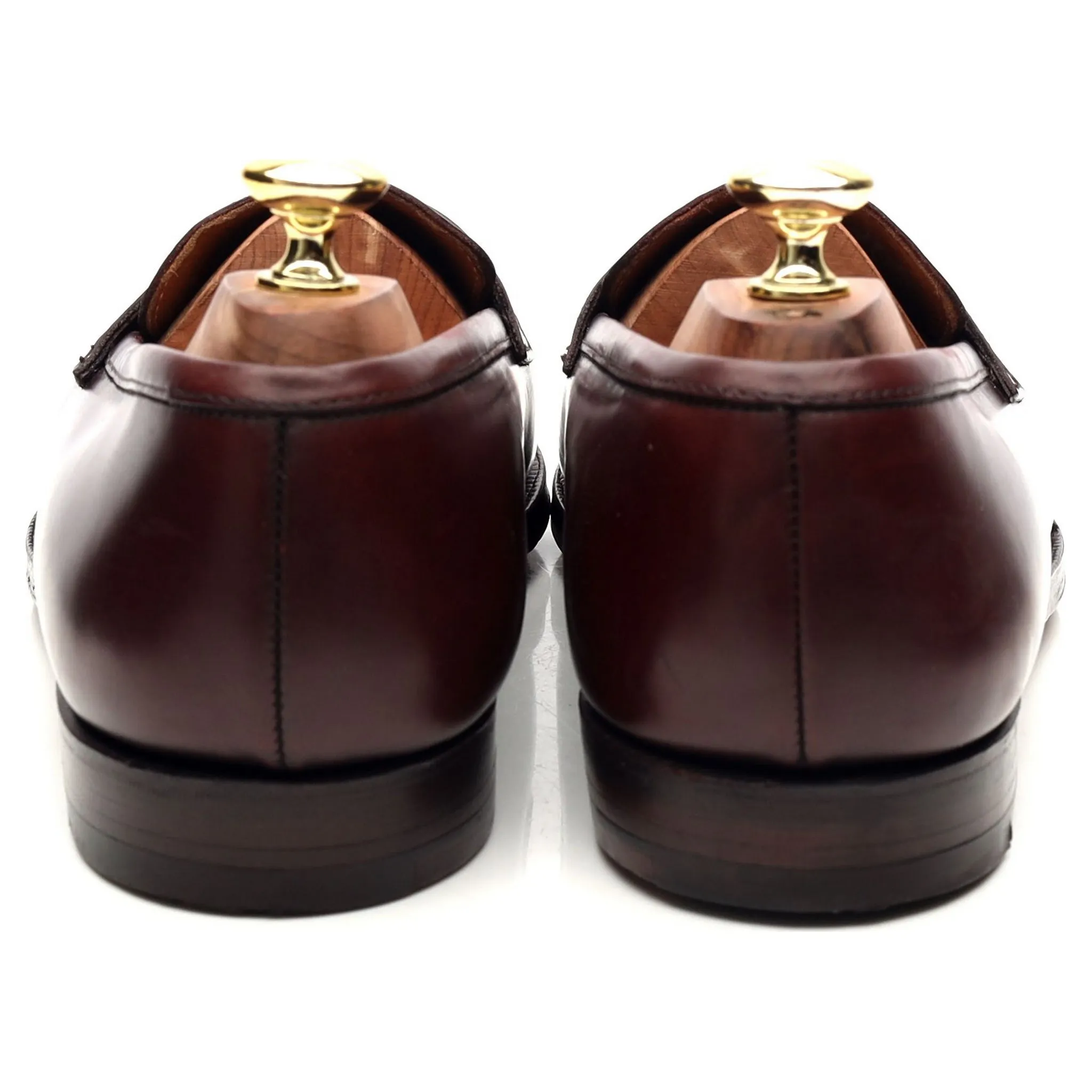 'Boston' Burgundy Leather Loafers UK 7.5 E