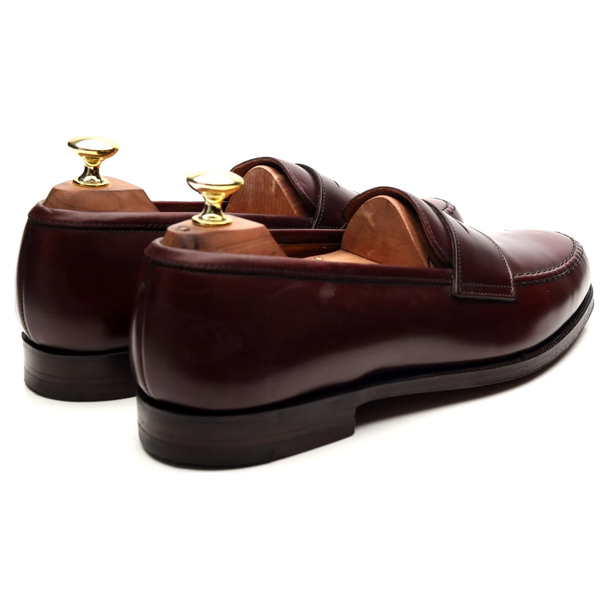 'Boston' Burgundy Leather Loafers UK 7.5 E