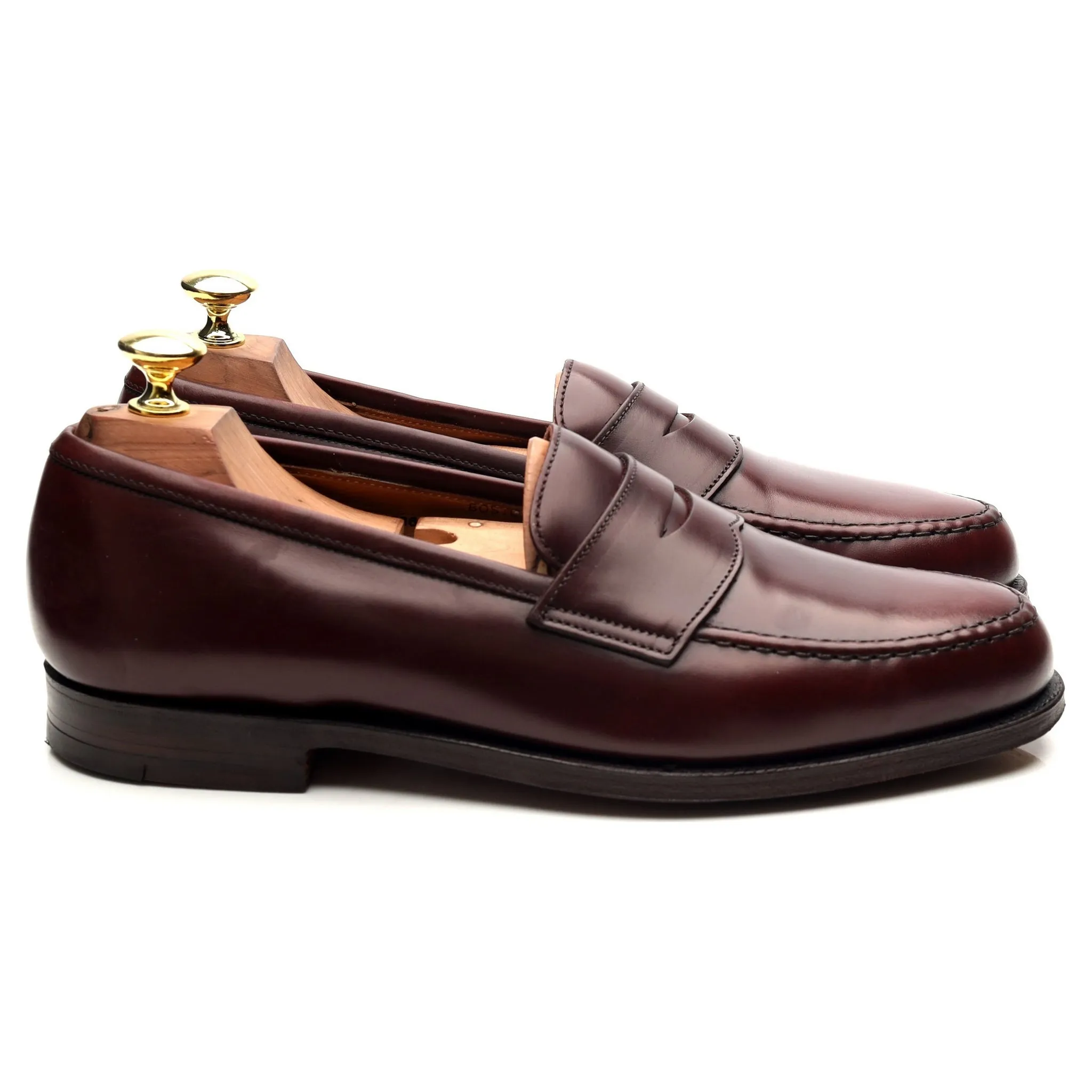 'Boston' Burgundy Leather Loafers UK 7.5 E