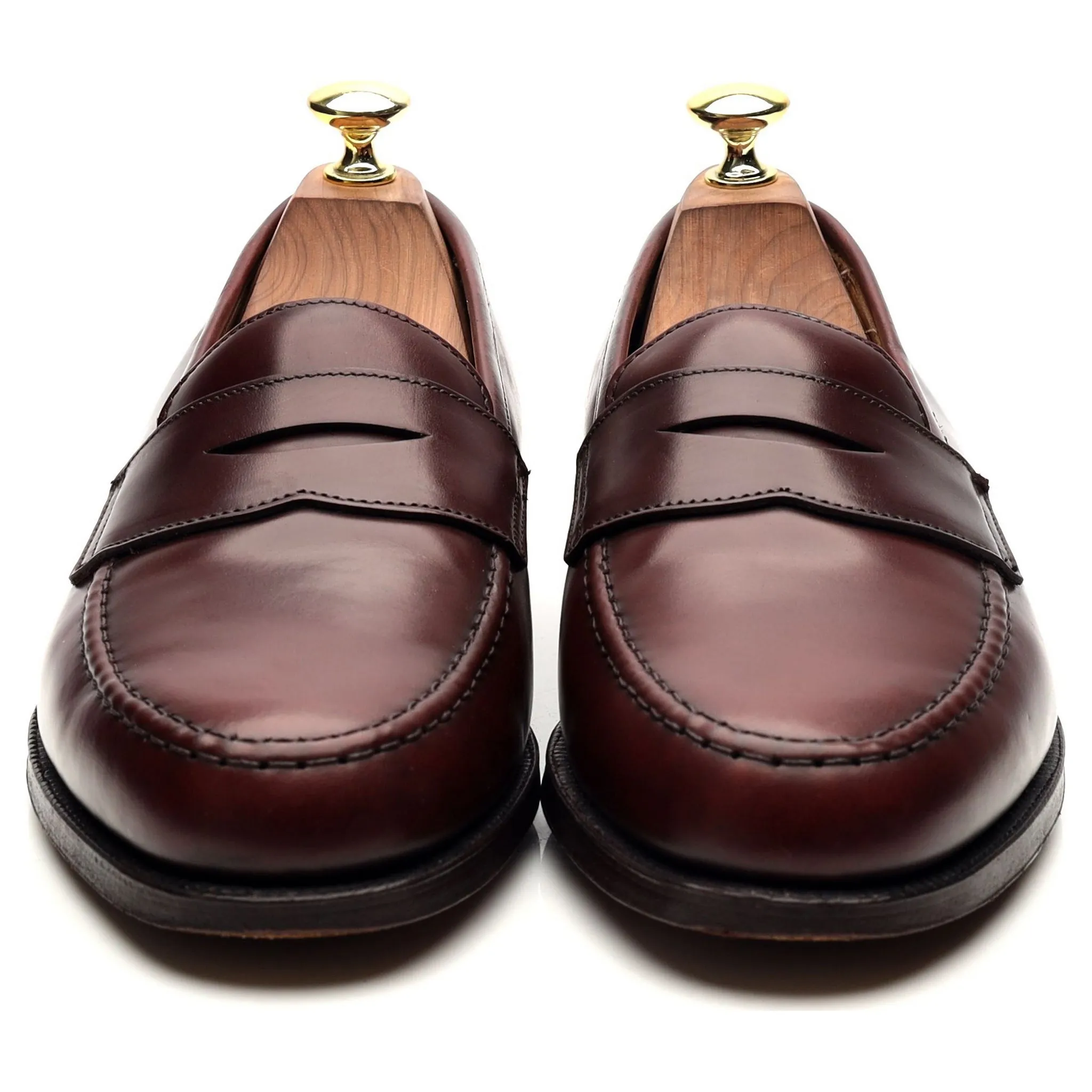 'Boston' Burgundy Leather Loafers UK 7.5 E