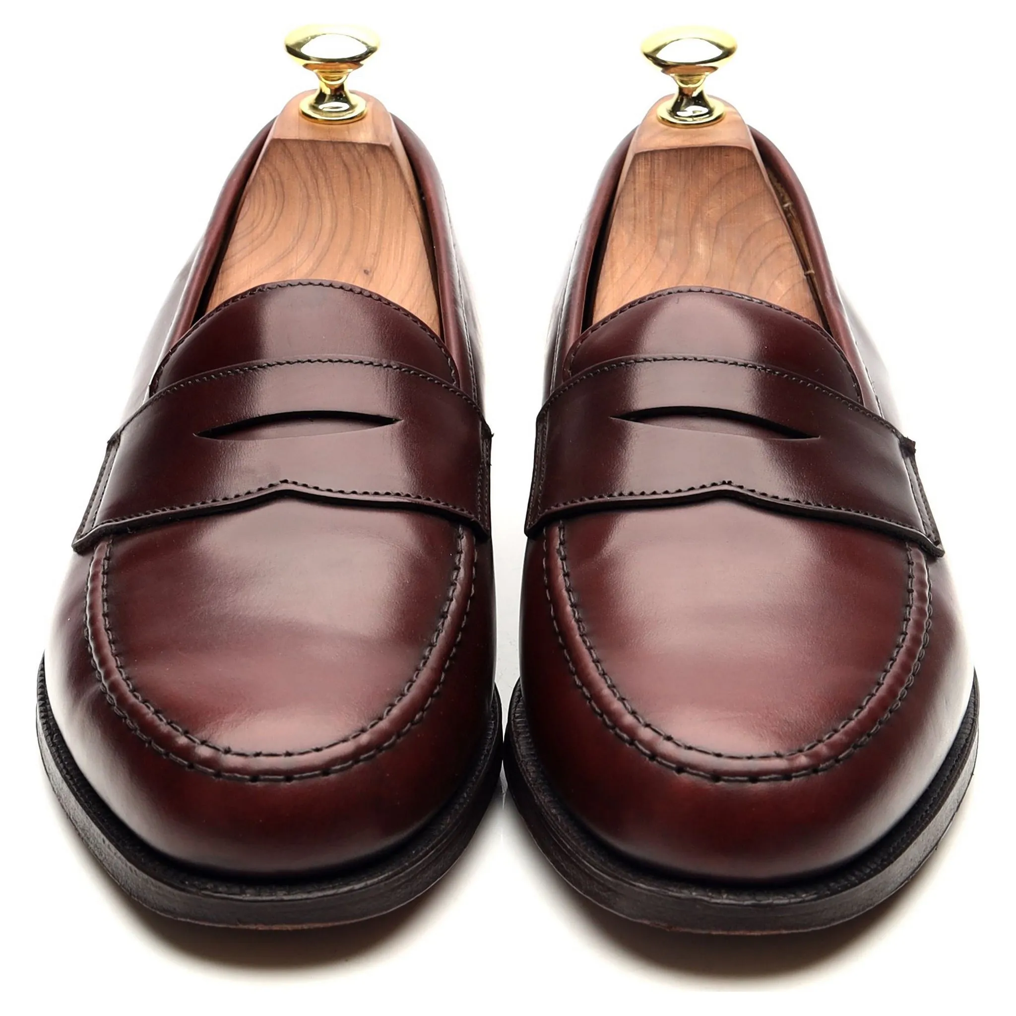 'Boston' Burgundy Leather Loafers UK 7.5 E