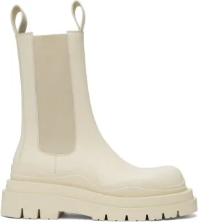 Bottega Veneta Off-White Tire Chelsea Boot