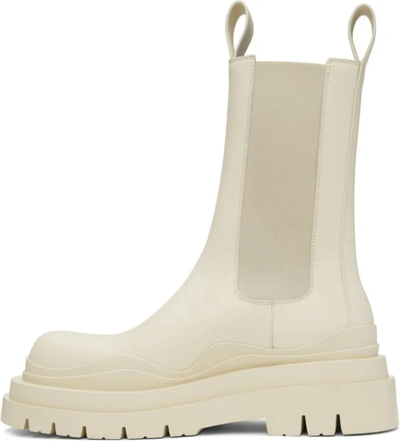 Bottega Veneta Off-White Tire Chelsea Boot