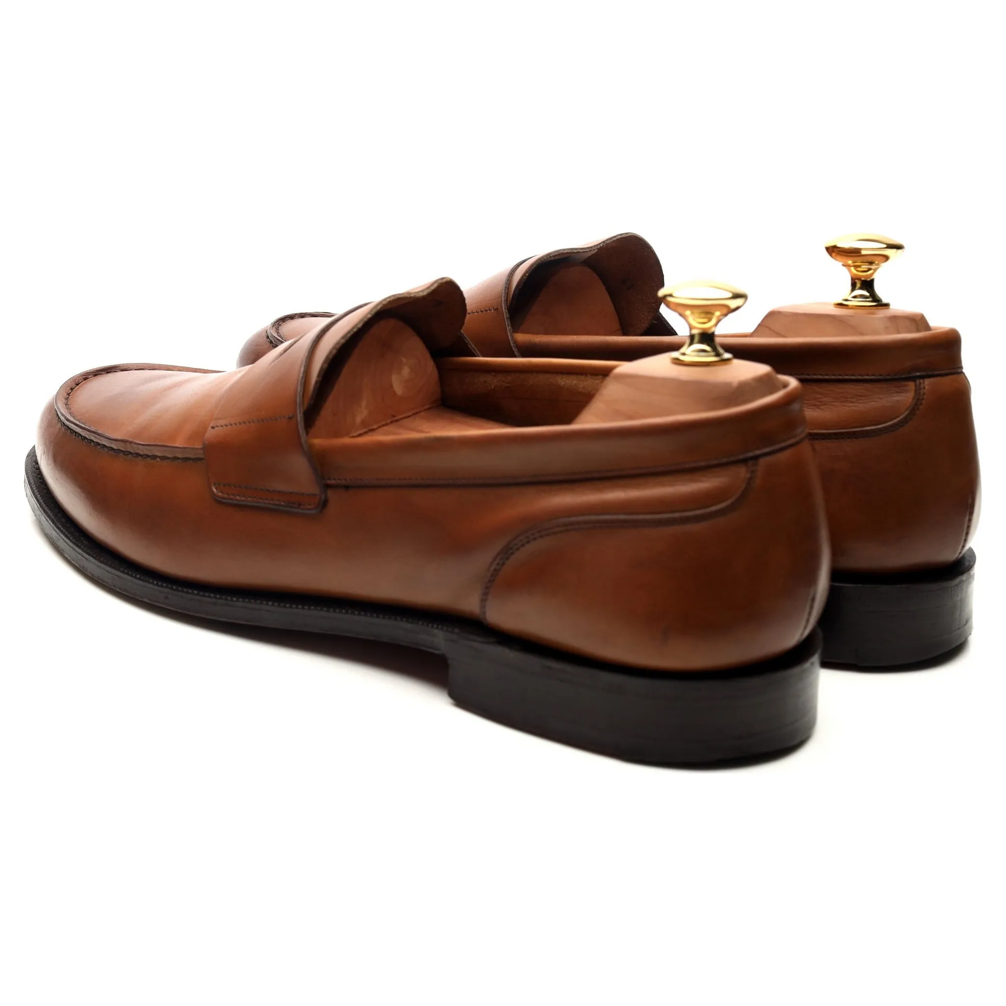 Brown Leather Loafers UK 10 F