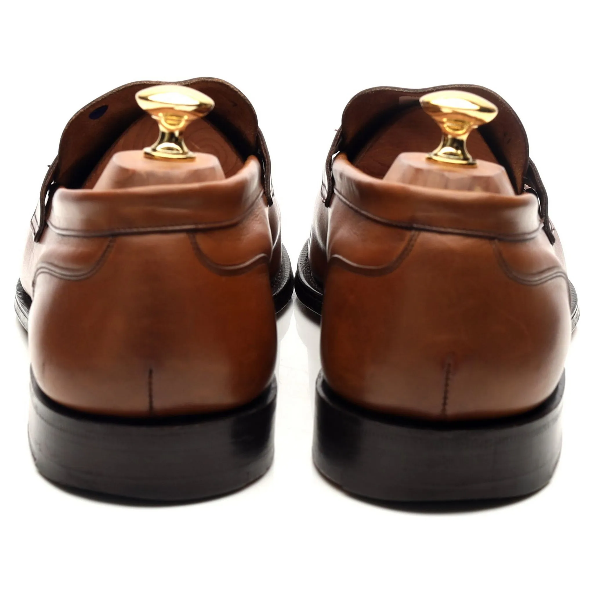 Brown Leather Loafers UK 10 F