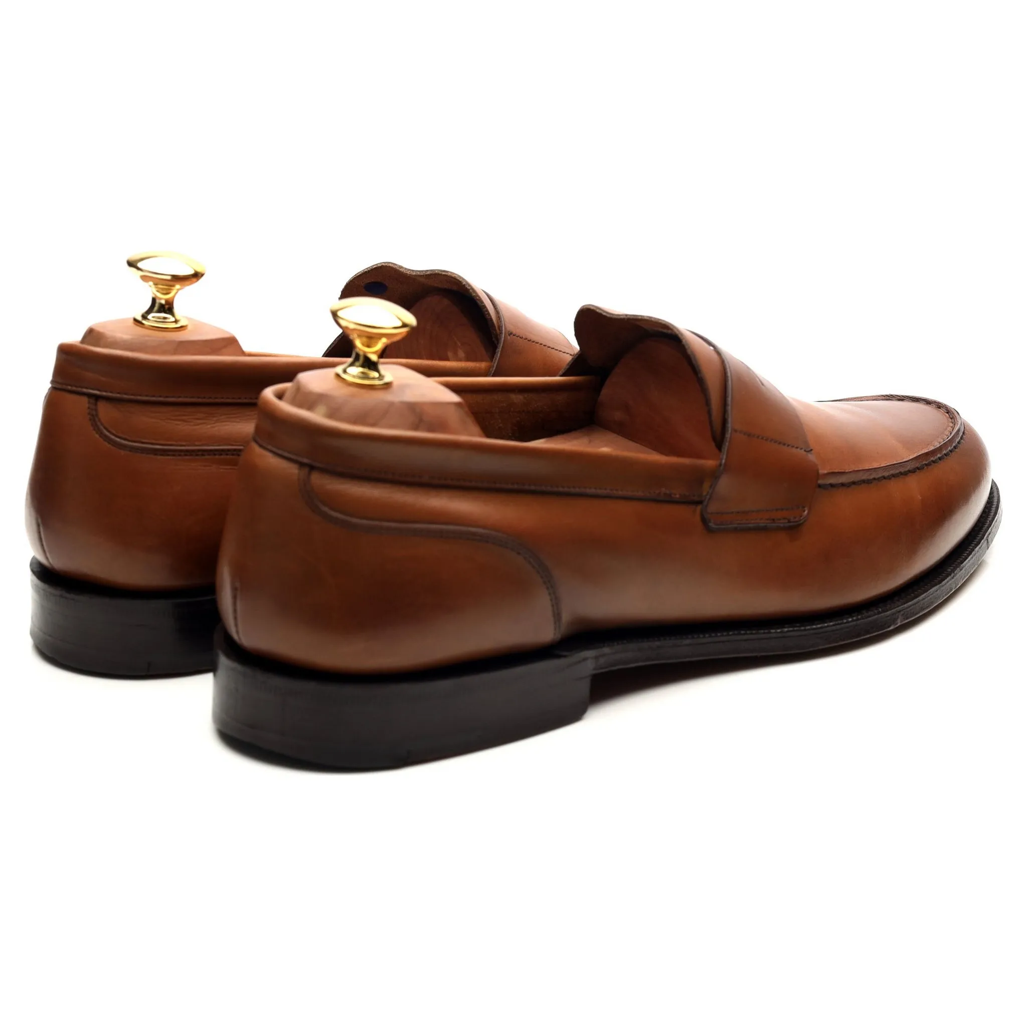 Brown Leather Loafers UK 10 F