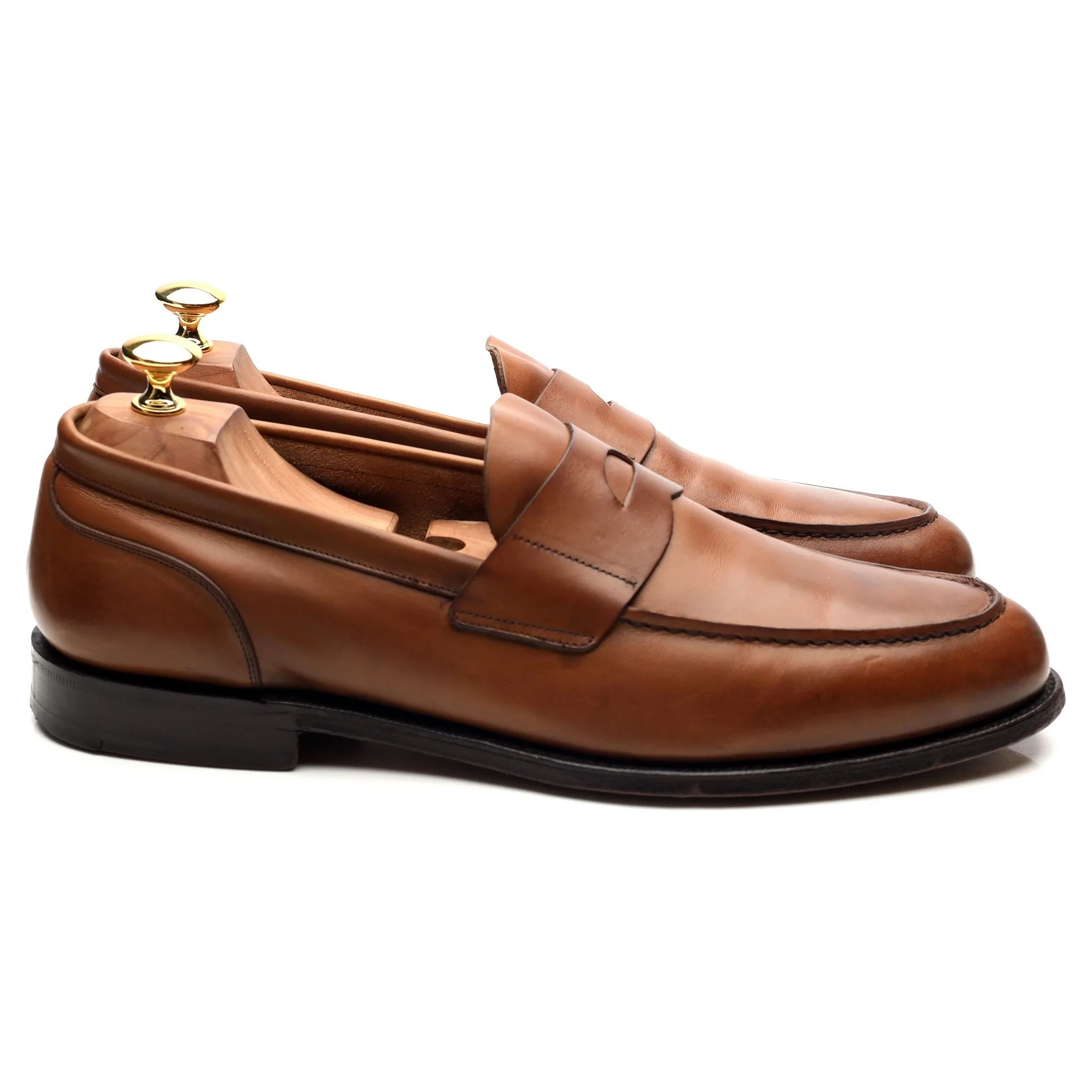 Brown Leather Loafers UK 10 F