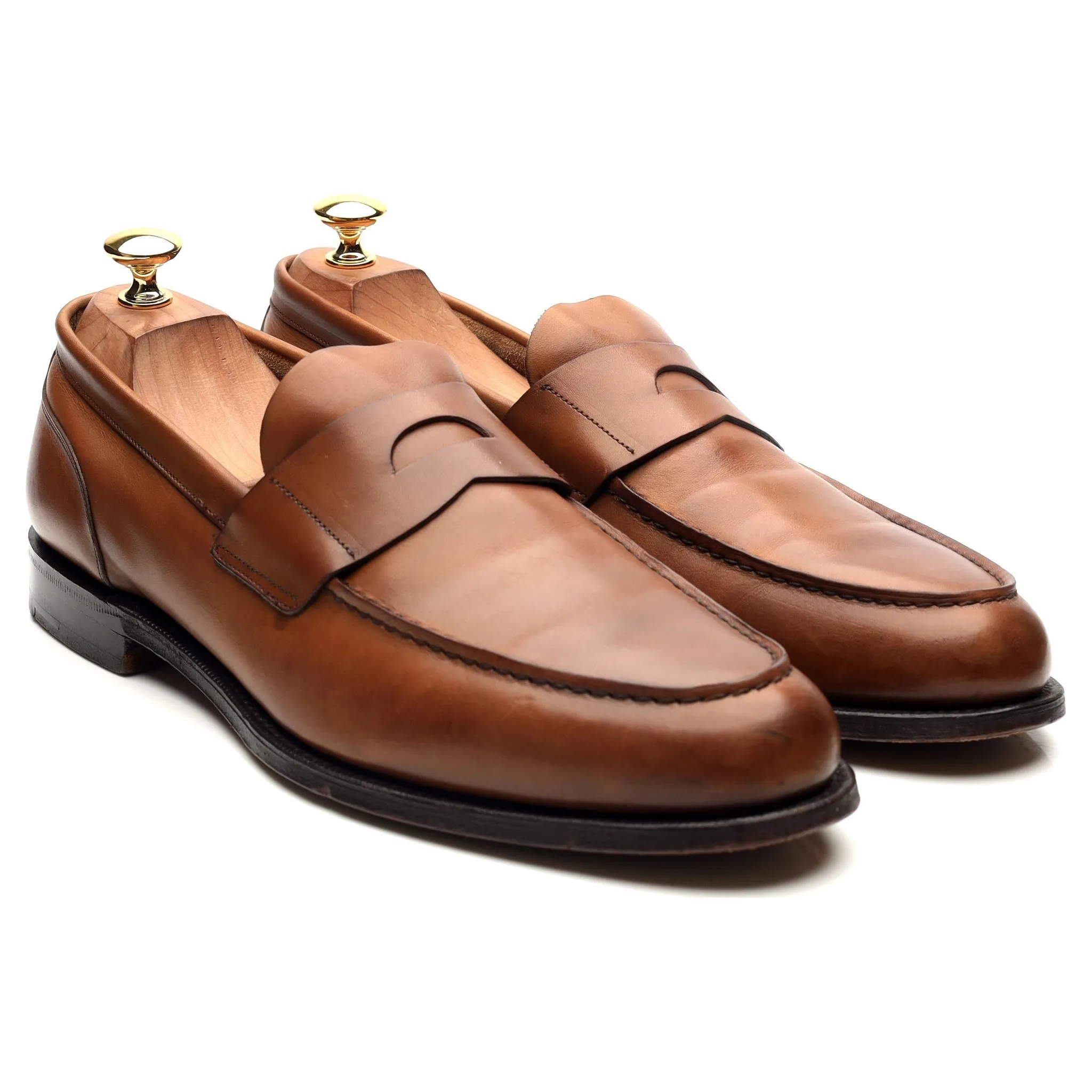 Brown Leather Loafers UK 10 F