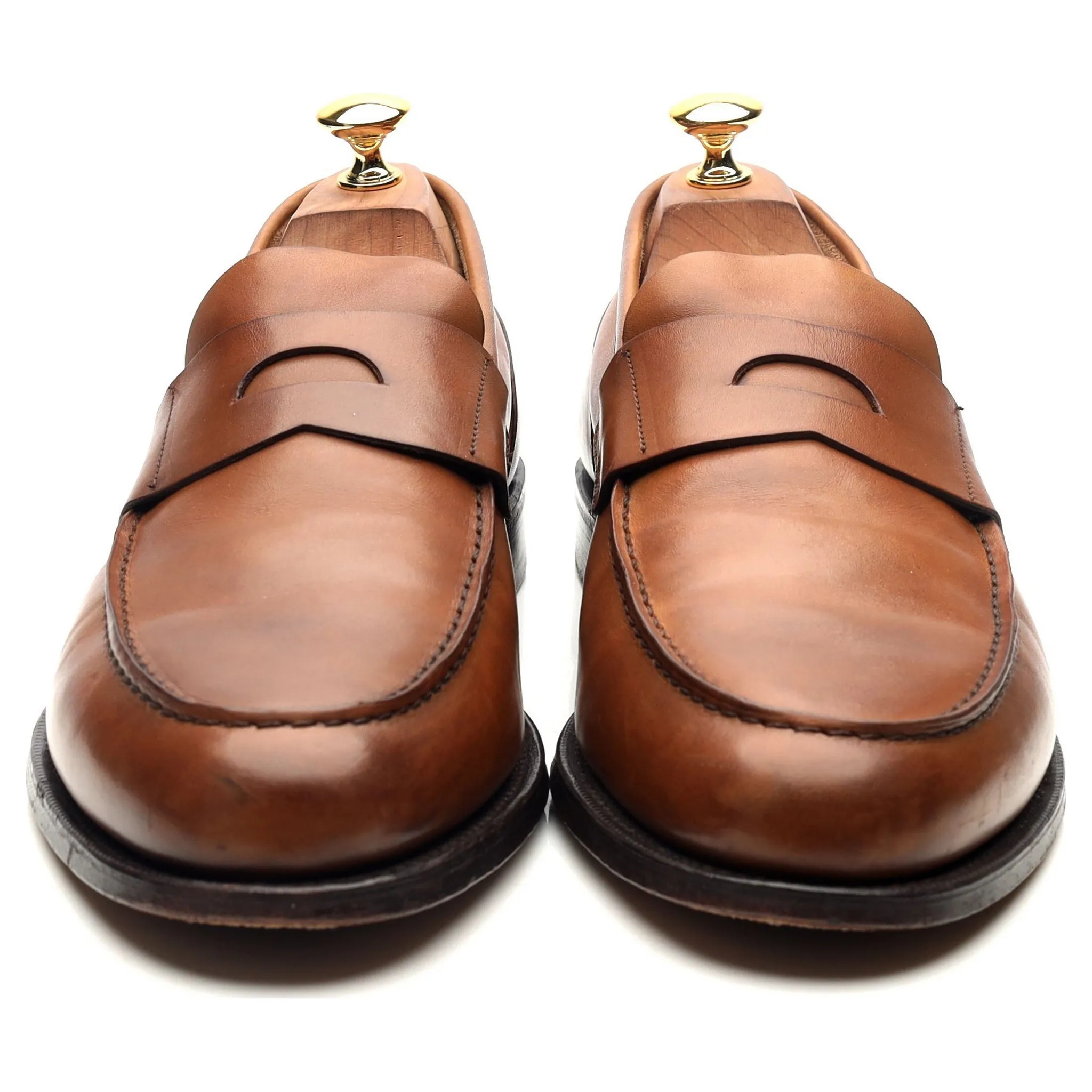 Brown Leather Loafers UK 10 F