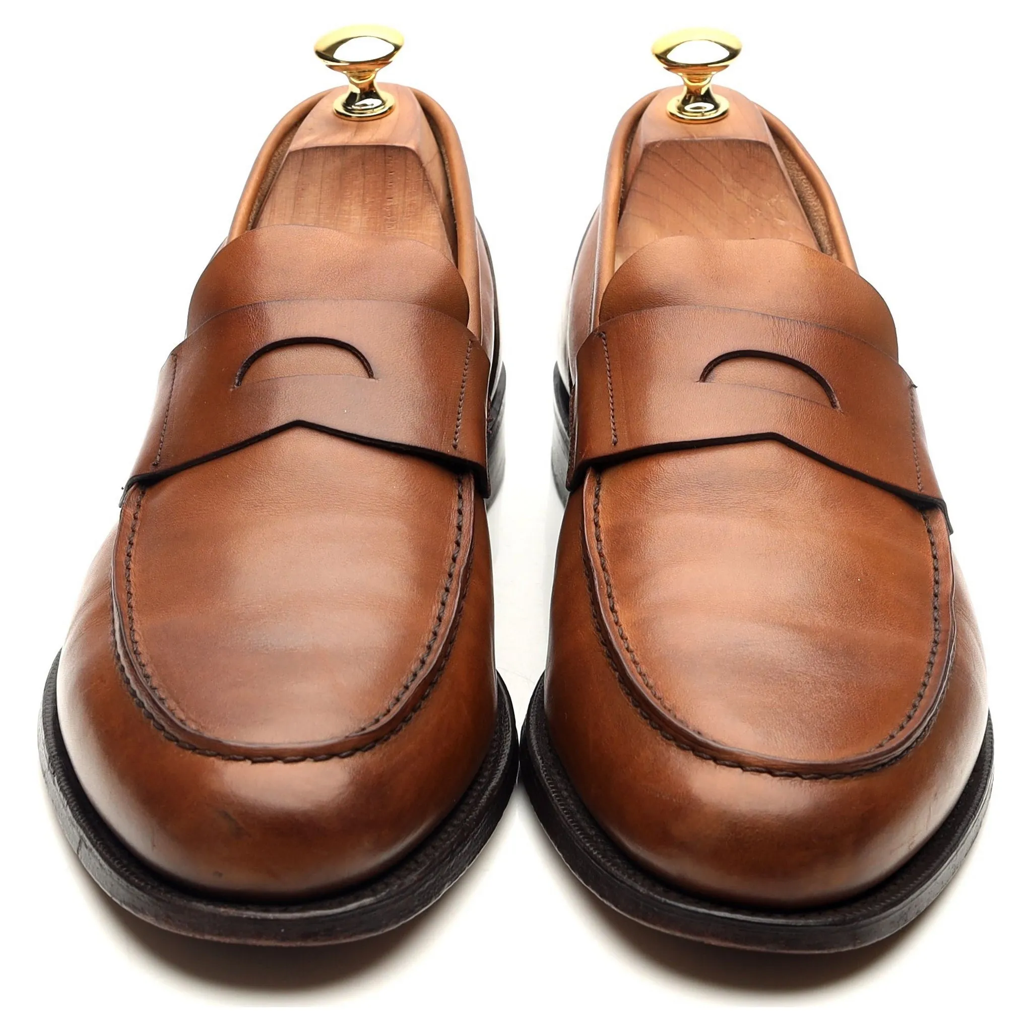 Brown Leather Loafers UK 10 F