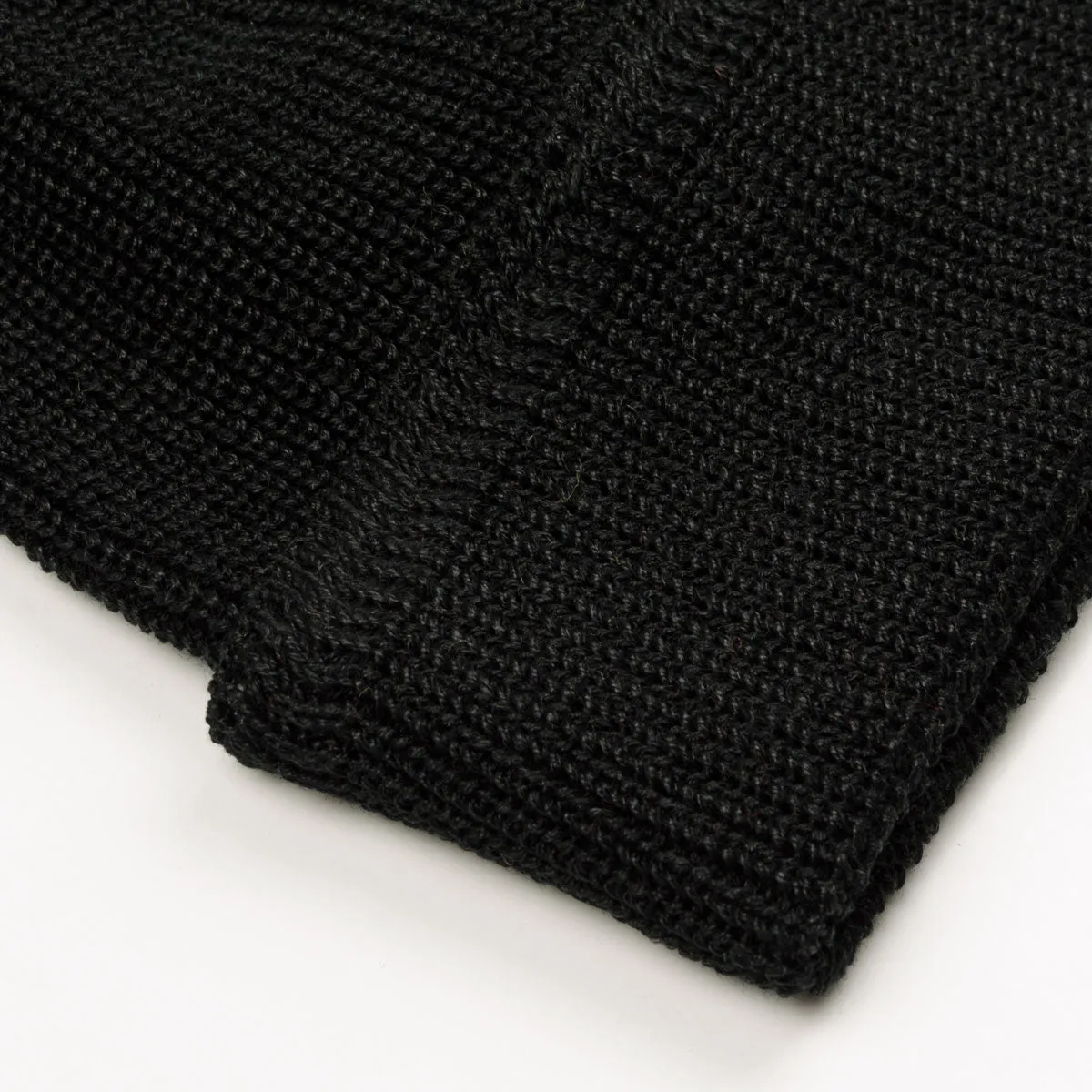 cableami - Linen Waffle Beanie - Black