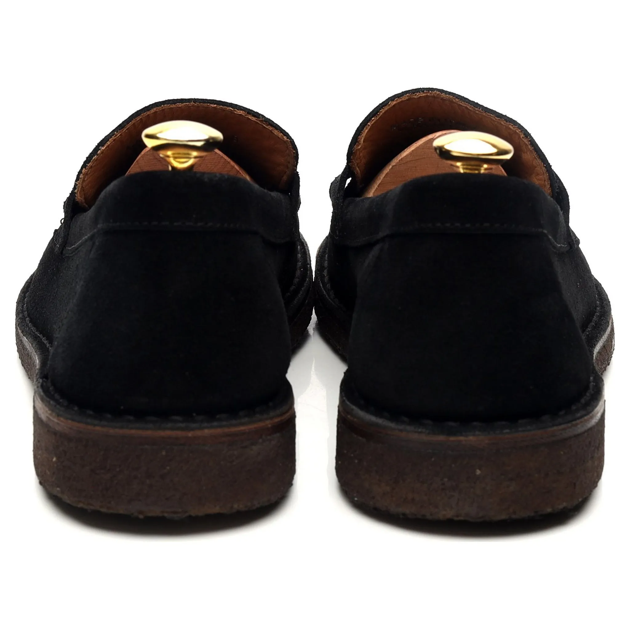 'Canal' Black Suede Loafers UK 8