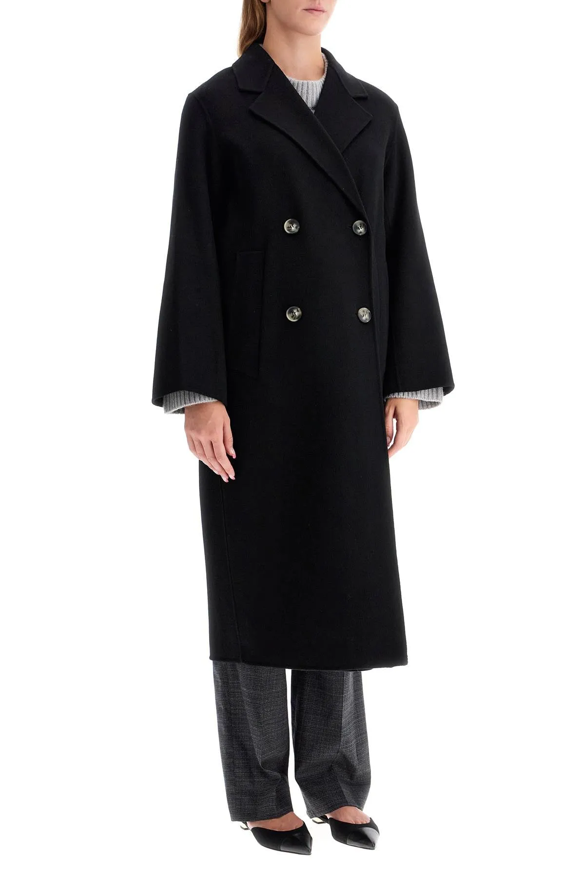 clara double-breasted wool coat