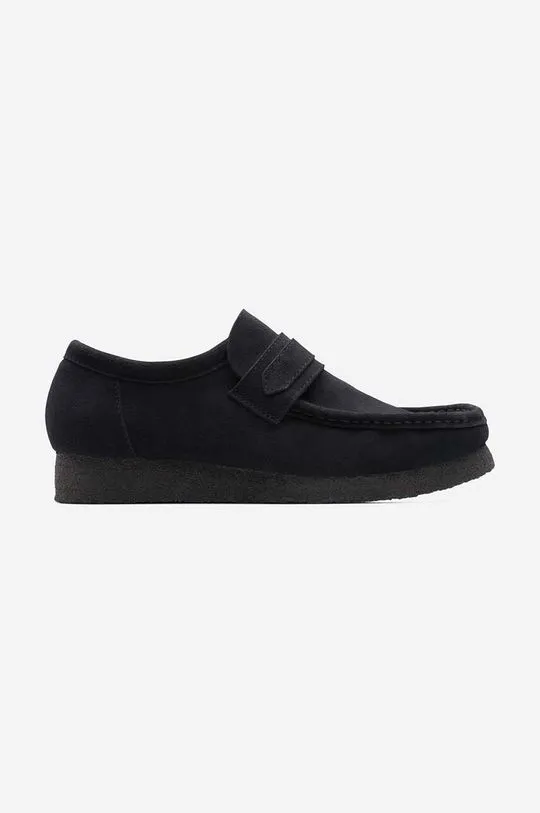 Clarks suede loafers Clarks Originals Wallabee Loafer 26172503 black color 26172503