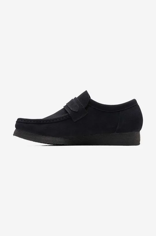 Clarks suede loafers Clarks Originals Wallabee Loafer 26172503 black color 26172503