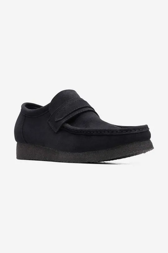 Clarks suede loafers Clarks Originals Wallabee Loafer 26172503 black color 26172503