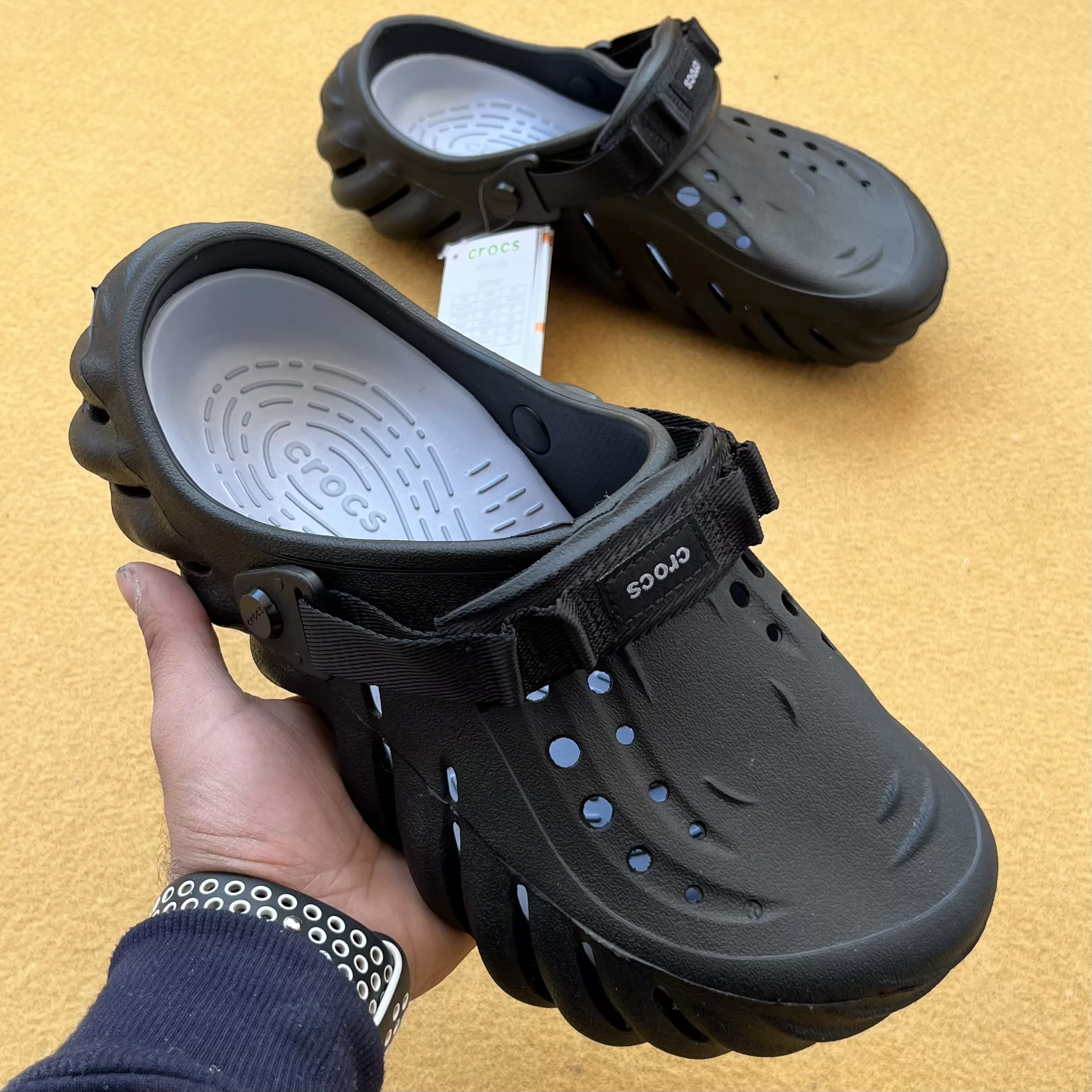 Crocs Echo Clogs (Black)