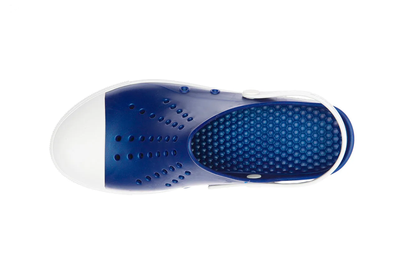 DEMO - Calzuro Buddy clogs - Metal Blue/White