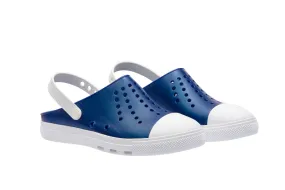 DEMO - Calzuro Buddy clogs - Metal Blue/White