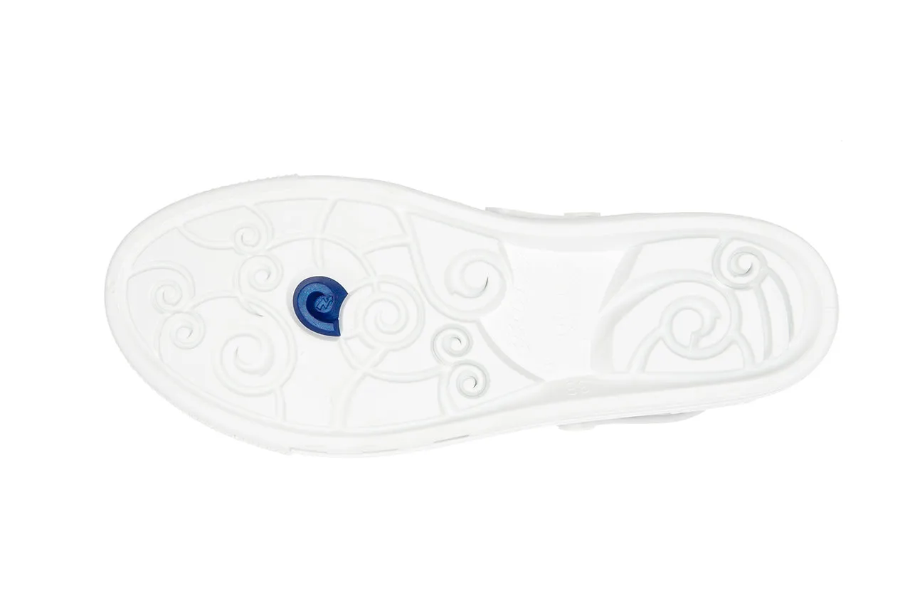 DEMO - Calzuro Buddy clogs - Metal Blue/White