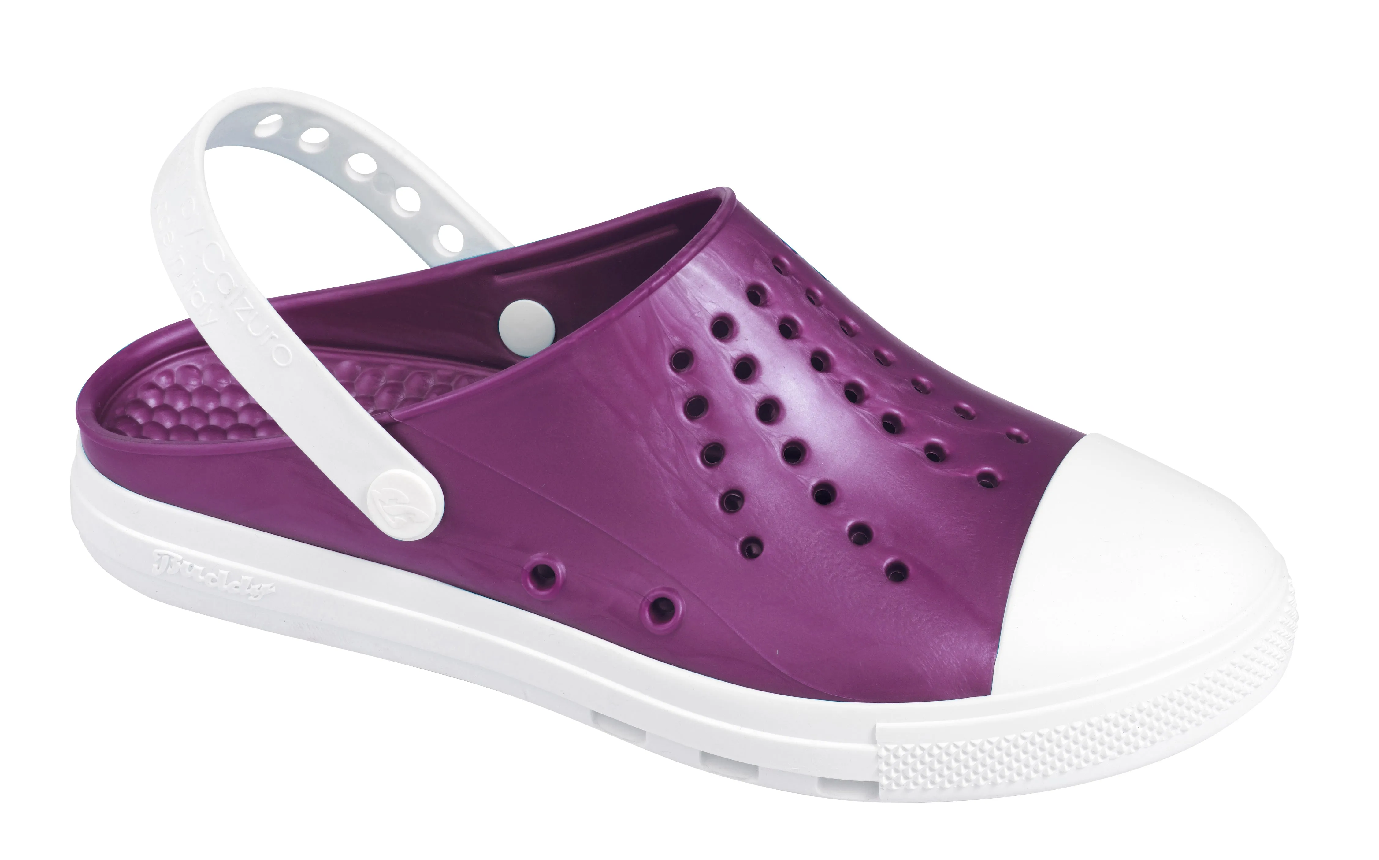 DEMO - Calzuro Buddy clogs - Metal Purple/White