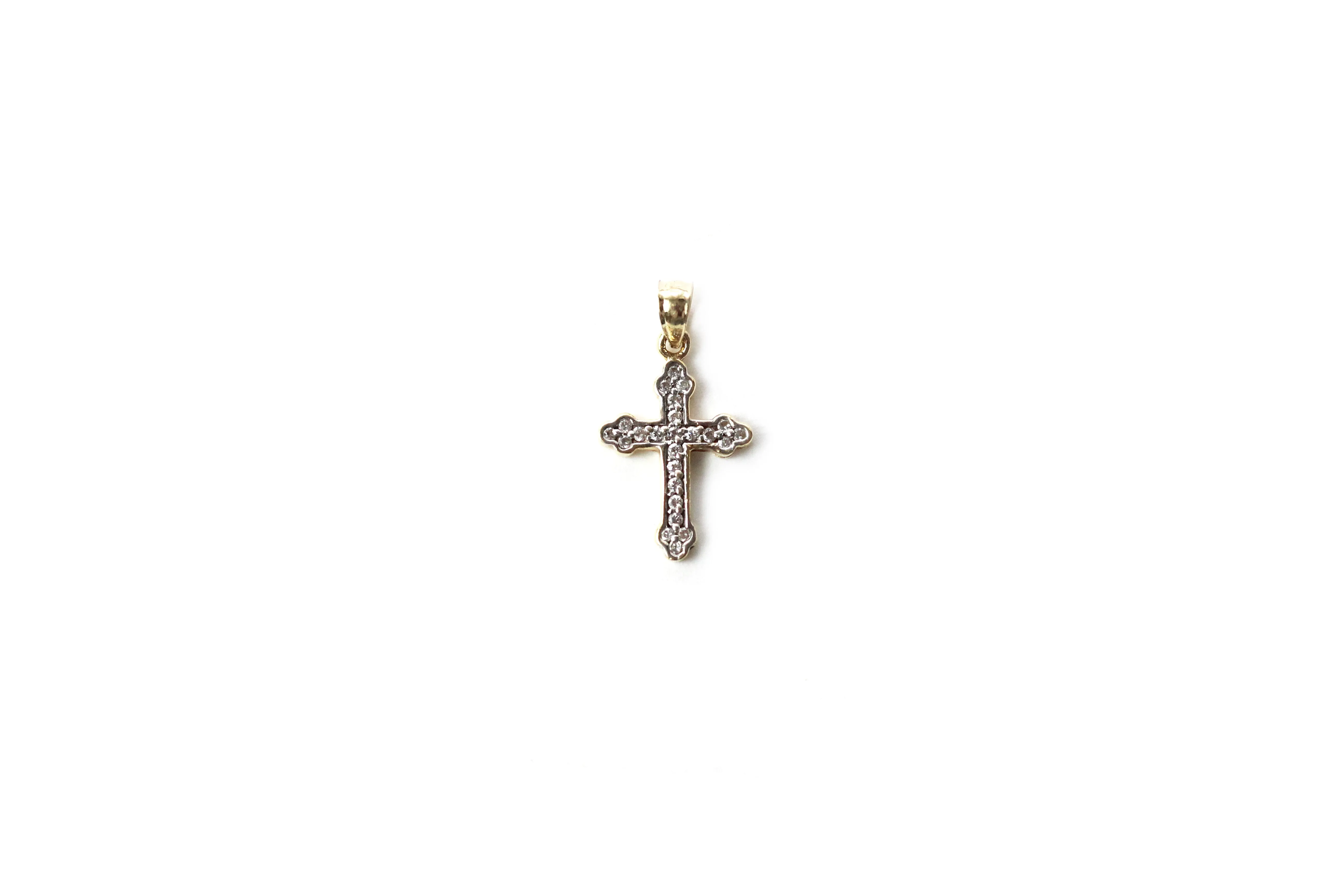 Diamond Cross Charm