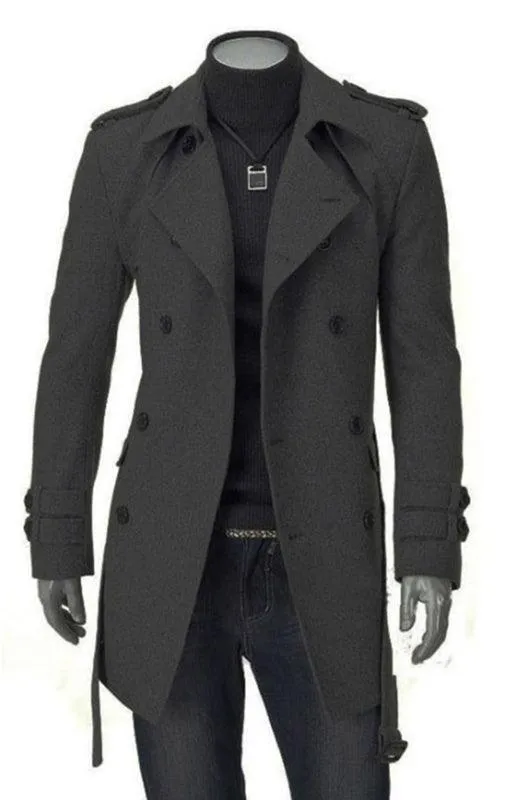 Double-Breast Slim Trench Coat