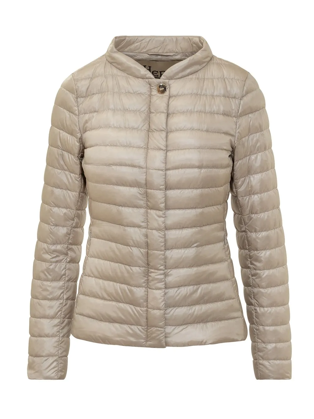 Down Jacket with Stand-Up Collar