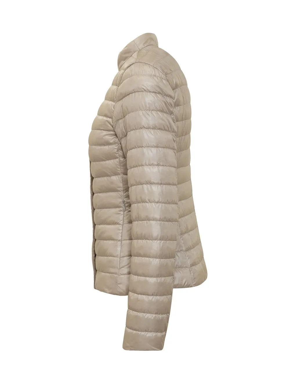 Down Jacket with Stand-Up Collar